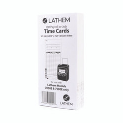 Lathem® Time CARD,TIME,F/7000E,100/PK E7-100