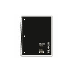 Universal® NOTEBOOK,1SUB,LTR,100,BLK UNV66600