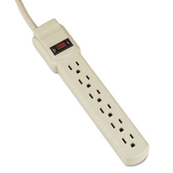 Innovera® Power Strip, 6 Outlets, 4 ft Cord, Ivory IVR73304
