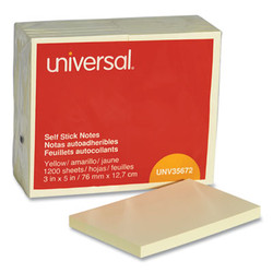 Universal® NOTE,STICK-IT,3X5,YW,12PD UNV35672