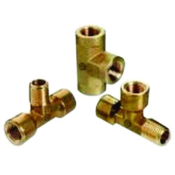 Pipe Thread Tees, Connector, 1,000 PSIG, Brass, 1/4 in NPT (Street)