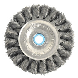 Wide Face Standard Twist Knot Wire Wheel, 4 in Dia. x 3/4 W, 20,000 rpm