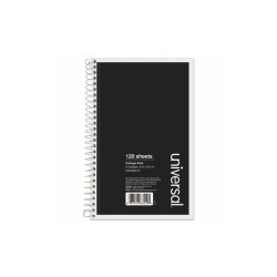 Universal® NOTEBOOK,3SUB,6X9.5,BLK UNV66410