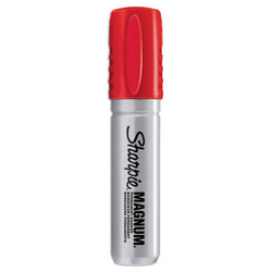Sharpie® Magnum Permanent Marker, Broad Chisel Tip, Red 44002