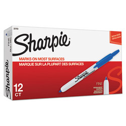 Sharpie® Retractable Permanent Marker, Fine Bullet Tip, Blue 32703