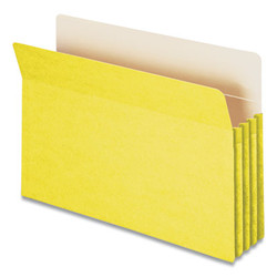 Smead™ Colored File Pockets, 3.5" Expansion, Legal Size, Yellow 74233