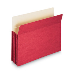 Smead™ Colored File Pockets, 3.5" Expansion, Letter Size, Red 73231