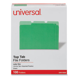 Universal® FOLDER,FILE,1/3C,LTR,GN UNV10502