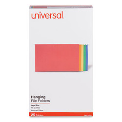 Universal® FOLDER,HANG,LGL,25/BX,AST UNV14221EE