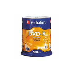 Verbatim® Dvd-R Recordable Disc, 4.7 Gb, 16x, Spindle, Silver, 100/pack 95102