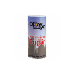 Office Snax® Sugar Canister, 20 oz Reclosable Canister 00019