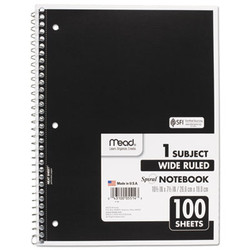 Mead® NOTEBOOK,10.5X8,100SH 05514