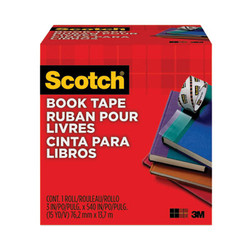 Scotch® Book Tape, 3" Core, 3" X 15 Yds, Clear 845-300