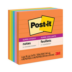 Post-it® Notes Super Sticky PAD,NTE 4X4 LINED 6PK,ULT 675-6SSUC