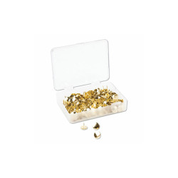 U Brands Fashion Metal Thumbtacks, Metal, Gold, 0.38", 200/Pack 3091U06-24