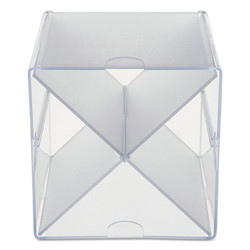 deflecto® CUBE,W/DIVIDER,ORGNZR,CLR 350201