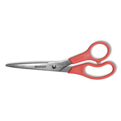 Westcott® SHEARS,STRGHT,8"RT/LFT,RD 40618