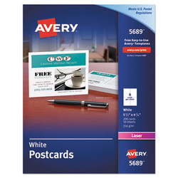 Avery® POSTCARD,4-1/4X5-1/2,WHT 05689