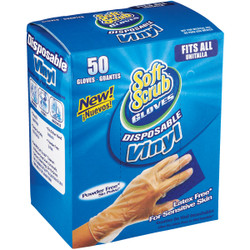 Soft Scrub 1 Size Fits All Vinyl Disposable Glove (50-Pack) 11250-16