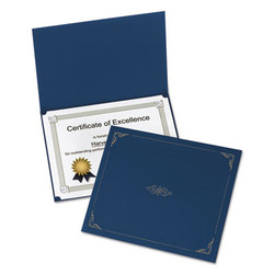 Oxford™ Certificate Holder, 11.25 x 8.75, Dark Blue, 5/Pack 29900235BGD