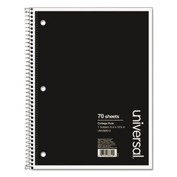Universal® NOTEBOOK,1SUB,8X10.5,BLK UNV66610