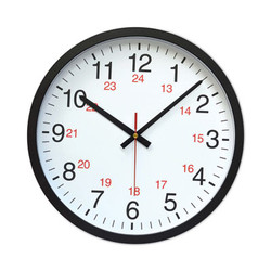 Universal® CLOCK,12-24HR,12.50",BK UNV10441