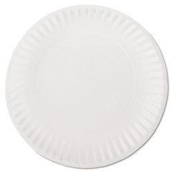 AJM Packaging Corporation White Paper Plates, 9" Dia, 100/pack 10100