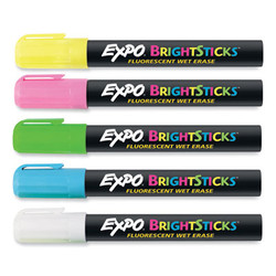 EXPO® Bright Sticks, Medium Bullet Tip, Assorted Colors, 5/set 14075