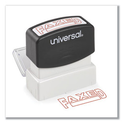 Universal® Message Stamp, Faxed, Pre-Inked One-Color, Red UNV10054