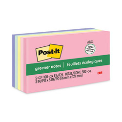 Post-it® Greener Notes NOTE,POST-IT,3X5,5/PK,AST 655-RP-A
