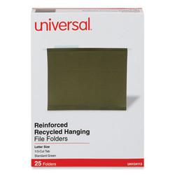 Universal® FOLDER,HANG,RENFCD,LTR,GN UNV24113