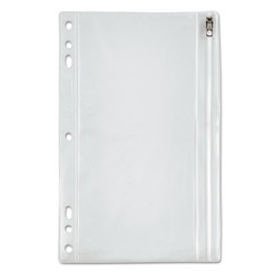 Oxford™ Zippered Ring Binder Pocket, 6 x 9.5, Clear 68599