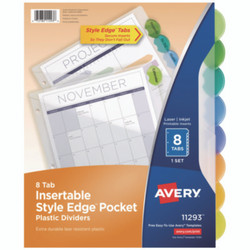 Avery® DIVIDER,PLSTC,8/ST,AST 11293