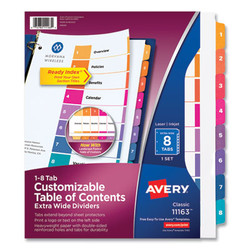 Avery® INDEX,DVDR,EW,LTR,8CLR/ST 11163