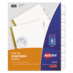 Avery® INDEX,BNDR,11X8.5,8CLR/ST 11124