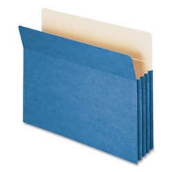 Smead Colored File Pockets, 3.5" Expansion, Letter Size, Blue 73225
