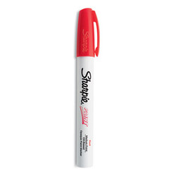 Sharpie® Permanent Paint Marker, Medium Bullet Tip, Red 35550