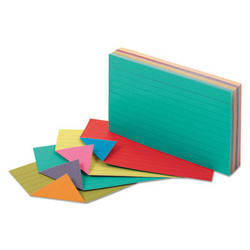 Oxford™ Extreme Index Cards, Ruled, 3 X 5, Assorted, 100/pack 04736