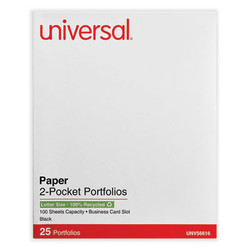 Universal® PORTFOLIO,LTR,2PCKT,BK UNV56616