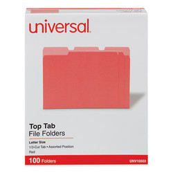 Universal® FOLDER,FILE,1/3C,LTR,RD UNV10503