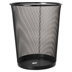 Rolodex™ Mesh Round Wastebasket, 4.5 gal, Mesh, Black 22351