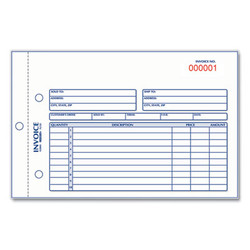 Rediform® Invoice Book, Two-Part Carbonless, 5.5 x 7.88, 50 Forms Total 7L721