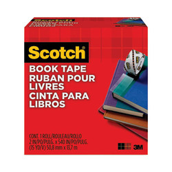 Scotch® Book Tape, 3" Core, 2" X 15 Yds, Clear 845