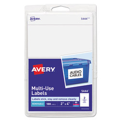 Avery® LABEL,4X2,100/PK,WHT 05444