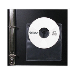 C-Line® Self-Adhesive CD Holder, 1 Disc Capacity, Clear, 10/Pack 70568