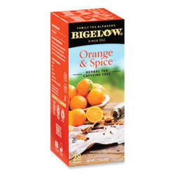 Bigelow® Orange And Spice Herbal Tea, 28/box RCB00398