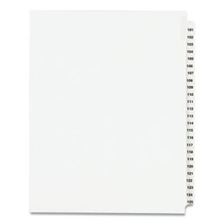Avery® INDEX,SIDE TAB 101-125WHT 01334