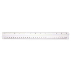 Westcott® 12" Magnifying Ruler, Standard/metric, Plastic, Clear 15571