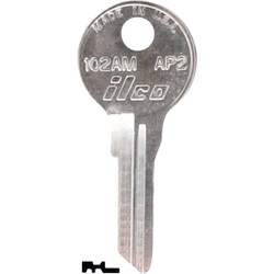 ILCO APS Nickel Plated File Cabinet Key AP2 / 102AM (10-Pack) AL2529611B