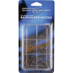 SouthBend 210-Piece Value Pack Assorted Bait Fishing Hook Kit VP2